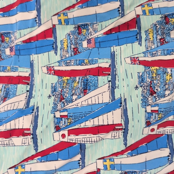 Vineyard Vines Sailboat Print One Piece - Blue and Red - Picture 3 of 6